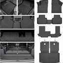 Custom for 2018-2025 2026 Volkswagen Atlas Cross Sport Floor Mats Trunk Cargo Liner and Rear Seat Backrest Mat All Weather TPE Protection Mat Accessories (only for VW Atlas Cross Sport 5 Seats)