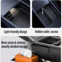 BMZX Center Console Organizer for New Tesla Model Y Juniper (2025-2026) & Model 3 Highland (2024-2025), Organizer and Cup Holder 3PCS for Model Y Model 3 Accessories