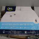 Serta Heated Mattress Pad Queen Size - Electric Mattress Pad, 10 Heat Setting Controller, Auto Shut Off Timer, Deep Elastic Pocket, Up to 17" Mattress, ETL Certified, Machine Wash, Queen, White