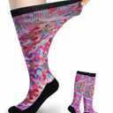 Diabetic Socks for Women & Men Extra Wide, Over The Calf Non Binding Lymphedema Neuropathy Swollen Feet for Women Men