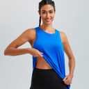 RUNNING GIRL Womens Workout Tops for Women Racerback Tank Tops Yoga Shirts Athletic Running Tank Tops Sleeveless Gym Clothes (Blue, S)