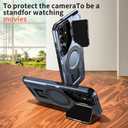 2 x for Samsung Galaxy S24 Case [Compatible with MagSafe] with Camera Protective Cover Stand [Drop Protection] Shockproof Military-Grade Protection Anti-Fingerprint Kickstand Phone Case, Blue