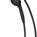Moen Engage Matte Black 2.5 GPM Handheld Showerhead and Rain Shower 2-in-1 Combo Featuring Magnetic Docking System and Metal Hose, 26009BL