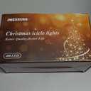 JMEXSUSS 38.8FT Icicle Lights for Outside, 400 LED Icicle Christmas Lights Outdoor Indoor Plug in, Warm White String Lights for Christmas House Patio Party Fireplace Holiday Decorations