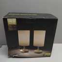 Cordless Lamp, 2-Pack, Dimmable, Ambient Light, 2700K, Timer, Touch Control, Portable, LED, Battery Operated, Rechargeable, Wireless, Desk Lamp, Kitchen Lamp, Fabric Shade, for Bedroom, Living Room (Gold)