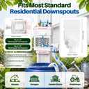 2 Pack Rain Barrel Diverter Kit for 2x3 & 3x4 Inch Downspouts(White)