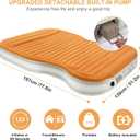 KMZ SUV Air Mattress with Built-in Pump & 2 Pillows, Thickened Flocked PVC, Quick 90-Seconds Inflation Air Bed, Portable & Durable Car Air Bed for Camping, Travel, Truck