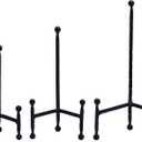 Deco 79 Metal Display Easel Tabletop Easel with Ball Details, Set of 3 Display Stand 12", 10", 8"H, Black