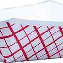 Southern Champion Tray 0413 #100 Southland Paperboard Food Tray, 1 lb Capacity, Red Check (Case of 1000)