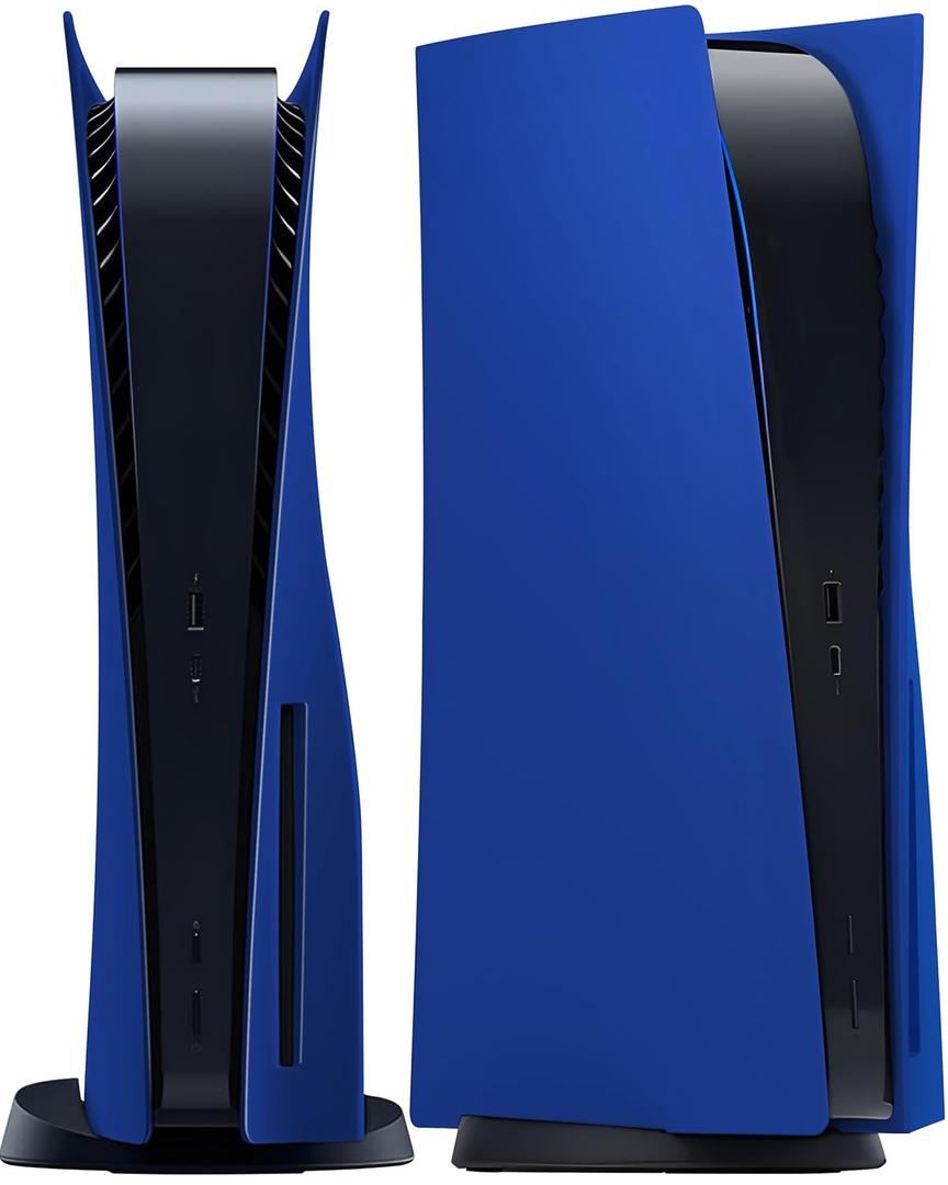 Joso Faceplate for PS5 Disc Edition, Anti-Scratch Dustproof Case Replacement, Cover Skin Fit for PS5 Console (CD-ROM), Plates for PS5 Accessories, Easy Installation - Blue | Disc | 2020