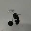 Ainiv 4 PCS Black Cabinet Knobs, Round Drawer Knobs, Mushroom Dresser Handle, Single Hole Cupboard Handle, Aluminum Alloy Cabinet Knobs with Screws for Kitchen Wardrobes Bathroom Home Decorating