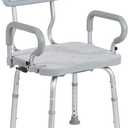 Drive Medical PreserveTech 360-Degree Swivel Shower Chair with Arms & Back, Grey