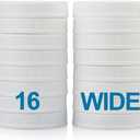 AOZITA Wide Mouth Mason Jar Lids [16 Pack] for Ball, Kerr and More - White Plastic Storage Caps for Mason/Canning Jars - Leak-Proof - Dishwasher Safe & Food Grade