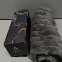 12x20 Throw Pillow Covers Set of 2, Decorative Faux Fur Covers for Bed, Couch Soft Fluffy Pillow Cover with Velvet Back for Living Room, Neutral Home Dcor Accent for Sofa - Dark Gray