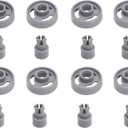 BlueStars WD12X10231 Dishwasher Lower Rack Wheel with Stud - Compatible with General Electric Dishwashers - Easy to Install - Replaces 1263942 AP3994981 PS1481883 EA1481883 - PACK OF 8