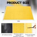 Colingmill 2 Pack Tactile Warning Pad, Anti-Slip ADA Warning Pads, 2x4 ft Vibrant Yellow PVC, Strip & Stick Adhesive Backing for Outdoor Steps, Ramps, Transit Platforms