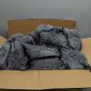 ONASAR 6x9 Area Rugs for Living Room Bedroom, Large Fluffy Grey and Black Throw Rug, Geometric Soft Plush Shaggy Fuzzy Floor Carpet for Nursery Kids Girls Boys Teen Dorm Home Office Decor Aesthetic