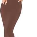 REORIA Women's Summer Sexy One Shoulder Formal Long Dress Wedding Guest Elegant Sleeveless Ribbed Bodycon Maxi Dresses (Small, Coffee)
