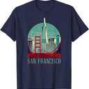San Francisco California Golden Gate Bridge Souvenir T-Shirt, Large