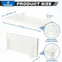 4 Pack Heavy Duty Slatwall Shelves 10 X 24 Inch, White