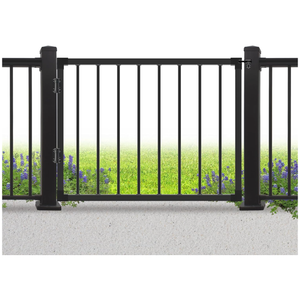 SunCrafts 32''H Fence Gate for 36''H Deck, Heavy-Duty Steel, Black