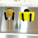2-Pack Adjustable Sponge Holder for Kitchen Stainless Steel Sink- Brush Holder, Sponge Caddy Organizer perfect for hanging dish cloths to dry - Double Strong Magnetic Mount - No rust, easy to drain