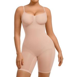 FeelinGirl Shapewear Bodysuit Tummy Control Seamless Sculpting Butt Lifter Body Shaper for Women (X-Small-Small, Nude)