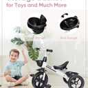 KRIDDO Kids Tricycles Age 24 Month to 4 Years, Toddler Kids Trike for 2.5 to 5 Year Old, Gift Toddler Tricycles for 2-4 Year Olds, Trikes for Toddlers, Sporty Styling, White