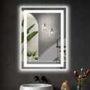 DUMOS 24.1"x32.1" LED Bathroom Mirror, Bathroom Vanity Mirror | Smart Anti-Fog, Front Light and Backlit, 3 Color Temperatures, Dimmable, Memory Function