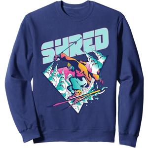 Shred Shirt Vintage Freestyle Ski 80s Costume Retro Skiing Sweatshirt Large