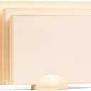 SMIRLY Plastic Cutting Board Set with Holder 3 Pieces, Non-Slip Dishwasher Safe Chopping Boards for Kitchen, Cream White,  3 Pack + Holder, Cream White