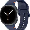 Bands Compatible with Samsung Galaxy Watch 8 Band 40mm 44mm/Galaxy Watch 8 Classic Band 46mm, Soft Silicone Waterproof Sport Strap Replacement Wristband for Women Men