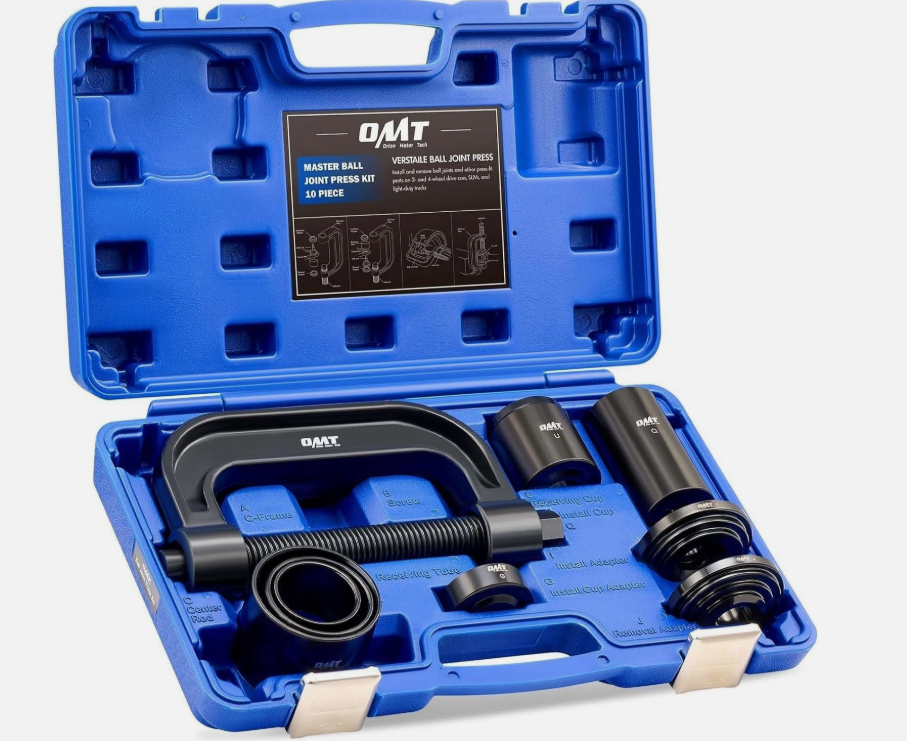 Orion Motor Tech Ball Joint Press Kit, Heavy Duty Ball Joint Removal Tool Kit with 4x4 Adapters, for Most 2WD and 4WD Cars and Light Trucks