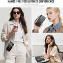 Defencase for iPhone 14 Pro Max Magnetic Wallet Case Compatible with Magsafe with RFID Blocking Zipper Strap Card Holder for Women Men, PU Leather Detachable Case for iPhone 14 Pro Max (6.7"), Black