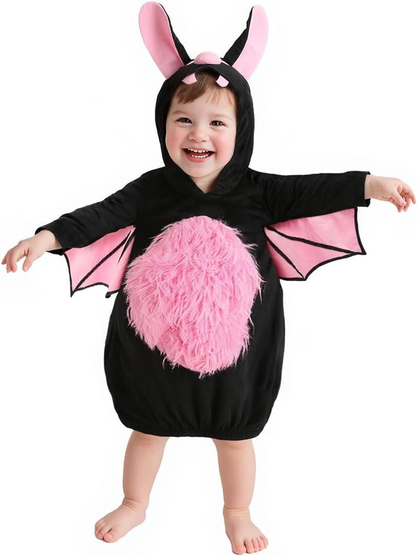 HOMELEX Halloween Toddler Animal Costume - Cutest Animals Infants Outfit for Baby 3-36 Months (2'-2'4", Black)