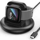 Charger Dock for Fitbit Versa 4/Versa 3/Sense 2/Sense, Anti-Slip Charging Stand Dock with 4.4Ft USB C Cable Cord for Sense 2/Sense/Versa 4/Versa 3 Smartwatch