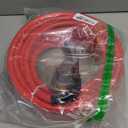 Truck Tire Inflator Kit- 3/8" X 50' Air Hose with Universal Gladhand & Chuck (RED), D-PVC38-50-04