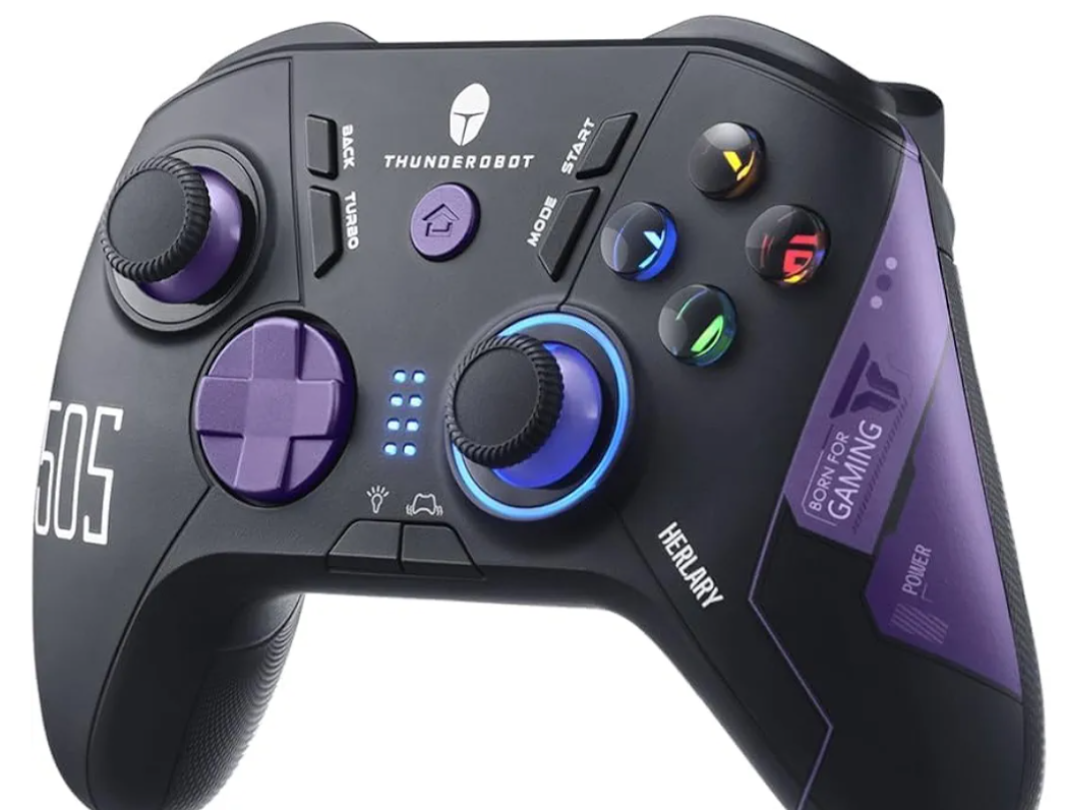 Thunderobot G50S Wireless Gaming Controller 1000Hz UltraLow Latency Bluetooth Controller for PC/Switch/Android with Hall Effect Joysticks & Triggers, Gyroscope, and 6 Programmable Buttons [video game]