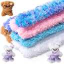 VitalCozy 10 Pcs 39.37 Inches Jumbo Coral Fleece Material Pipe Cleaners Chenille Stems Pipe Cleaner Craft DIY Projects and Craft Supplies Decorations(Vibrant Color)