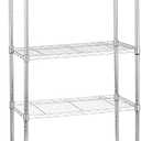 Amazon Basics 5-Shelf Adjustable, Heavy Duty Storage Shelving Unit on 4'' Wheel Casters, Metal Organizer Wire Rack, 30" L x 14" W x 64.8" H, Chrome