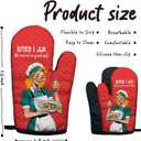 2 x Bixxh I Am The Secret Ingredient Funny Oven Mitts with Hanging Loop and Silicone Non-Slip, Hostess Baking Cooking Kitchen Utensils 2-Piece Set, Gifts for Women Bake Lover, Housewarming Gifts