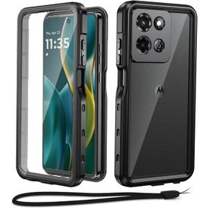 Beasyjoy for Moto G 5G 2025 Case Waterproof, IP68 Underwater with Built-in Screen Protector, Full Body Military Grade Shockproof Dustproof Protective Rugged Cover for Motorola G 5G 2025, Black