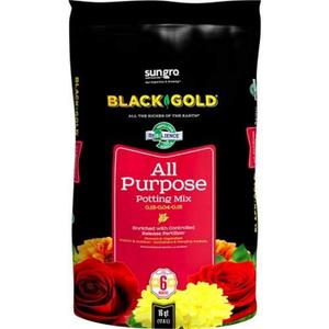 Sun Gro Horticulture SUNGRO HORTICULTURE 16-Quart Black Gold 1310102 Purpose Potting Soil With Control, Brown/A