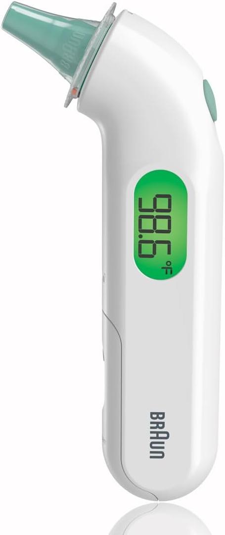 Braun ThermoScan 4 Digital Ear Thermometer, Professional Accuracy with Color Coded and Audio Fever Guidance for Babies, Toddlers, Kids and Adults, FSA and HSA Eligible