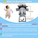 Baby Airplane Bed, Baby Travel Essentials for Flying, Toddler Airplane Seat Extender Must Haves, Plane Portable High Chair Harness Seat for Infant (Gray)