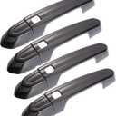 X AUTOHAUX Exterior Outside Door Handle Cover Kit Front Rear Left Right for Cadillac XT4 XT5 XT6 CT4 CT6 CTS ATS XTS 2013-2021 Gloss Black