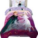 Disney Frozen 2 Kids Bedding Super Soft Comforter And Sheet Set, 4 Piece Twin Size, "Official" Disney Product By Franco