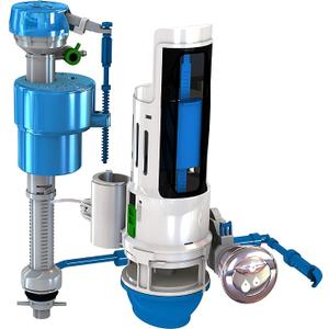 Danco HyrdroRight WaterSaving Toilet Tank Repair Kit with Dual Flush Valve, Includes Dual Push Button Handle in Chrome, (HYR460)