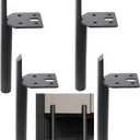 12 Inch Furniture Legs Black Coffee Table Feet, Mid-Century Metal Furniture Leg for Sofa Cabinet Ottoman, Set of 4 Side Mounted Style Home DIY Replacement Feet