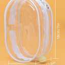 3 x Buminee Clear Display Pouch with Detachable Keychain, Waterproof Storage Case for Stuffed Dolls, Lipstick, Keychains & Charms, 7'' Tall Clear Organizer Bag for Figures/Accessories-White 1 Pack